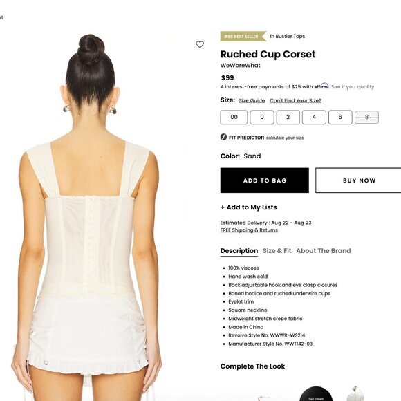 Weworewhat Ruched Cup Corset - Picture 3 of 4